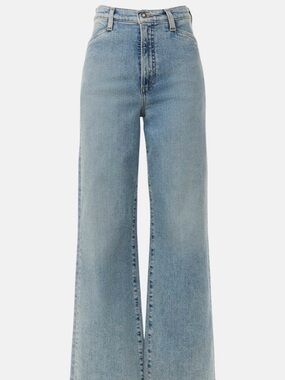 Favorite Daughter High-Rise Wide-Leg Jeans in Light Blue